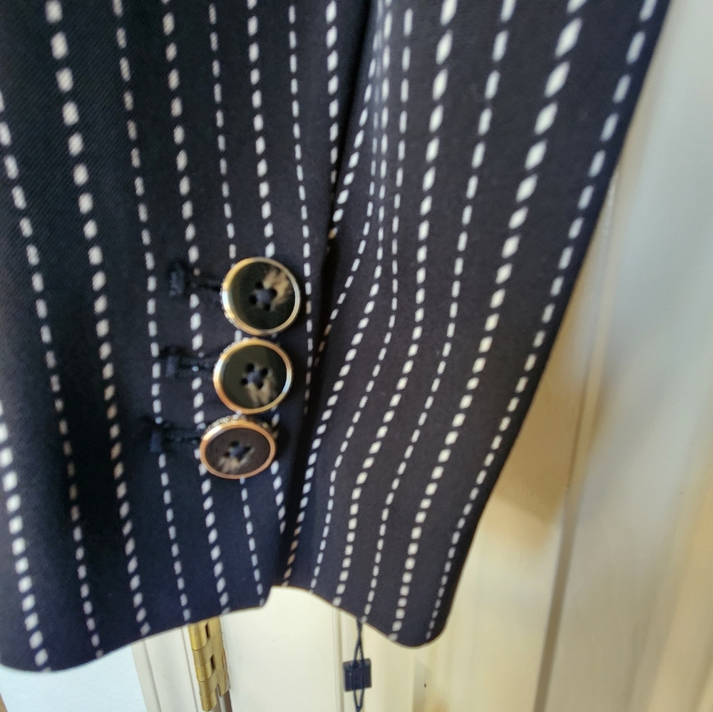 New Black and White Dress, with front ties. Crosses over on top area.